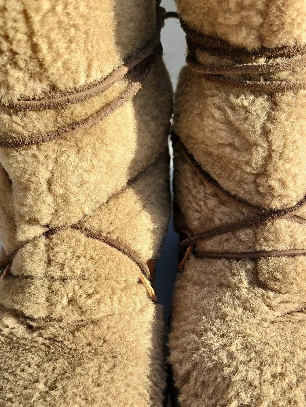 Free People Tan Shearling Winter Boots EU 40 MADE IN ITALY